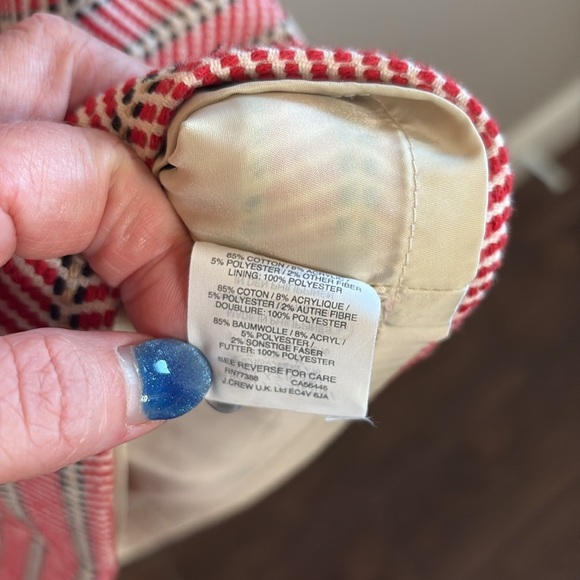 J. Crew Tweed Belted Dress/ Red, Black, Beige/ Size 0 - Picture 3 of 9